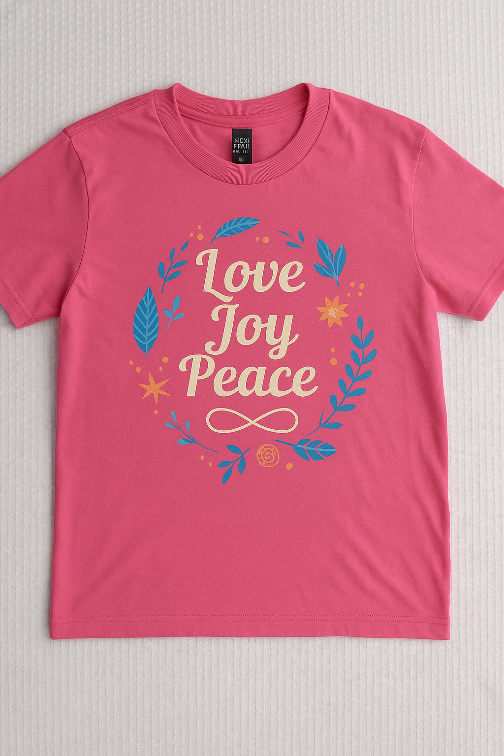Love, joy and peace- pink