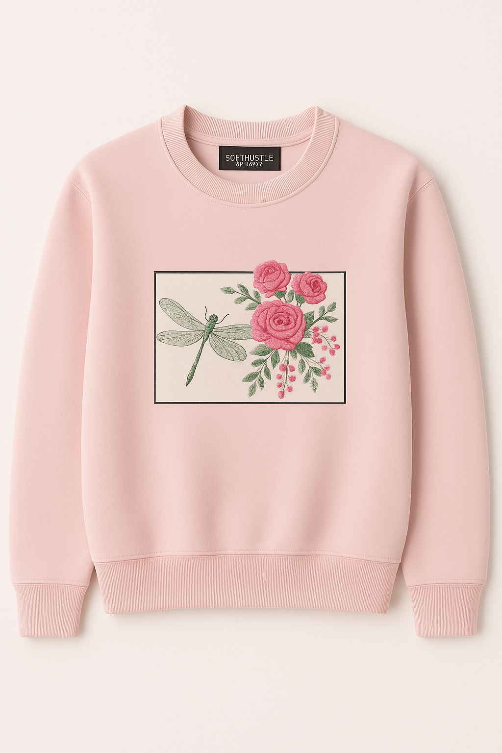 Women's sweat shirt - pink. (Hand crafted design)